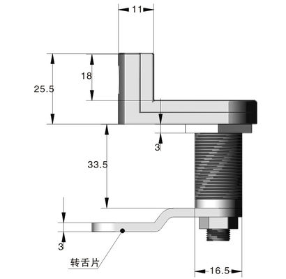 Industrial Metal Quarter Turn Cam Locks Triangle Square Cylinder